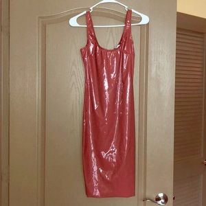 Pink latex Dress NWT